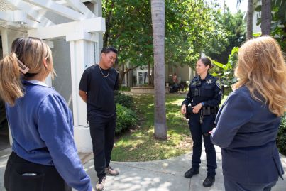 Then-Officer Shirner at UCLA University Village