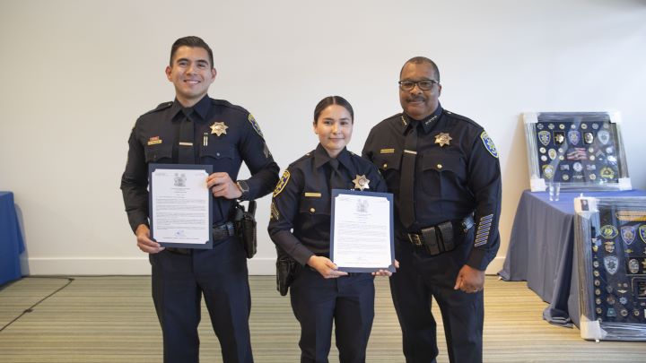 Officers Henry Salazar and Larissa Amezcua