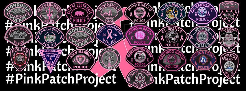 Police Pink Patch Collage