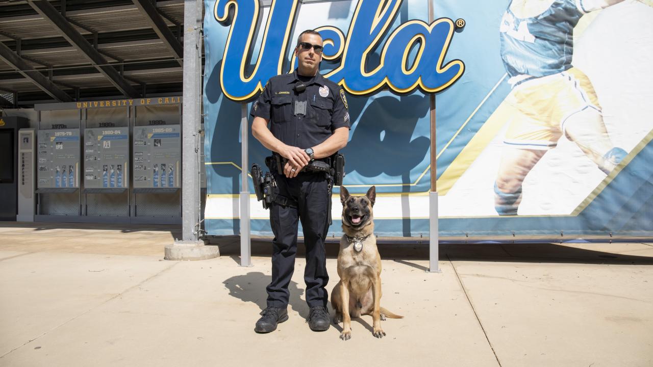 Officer Larry Johnson and K-9 Blake